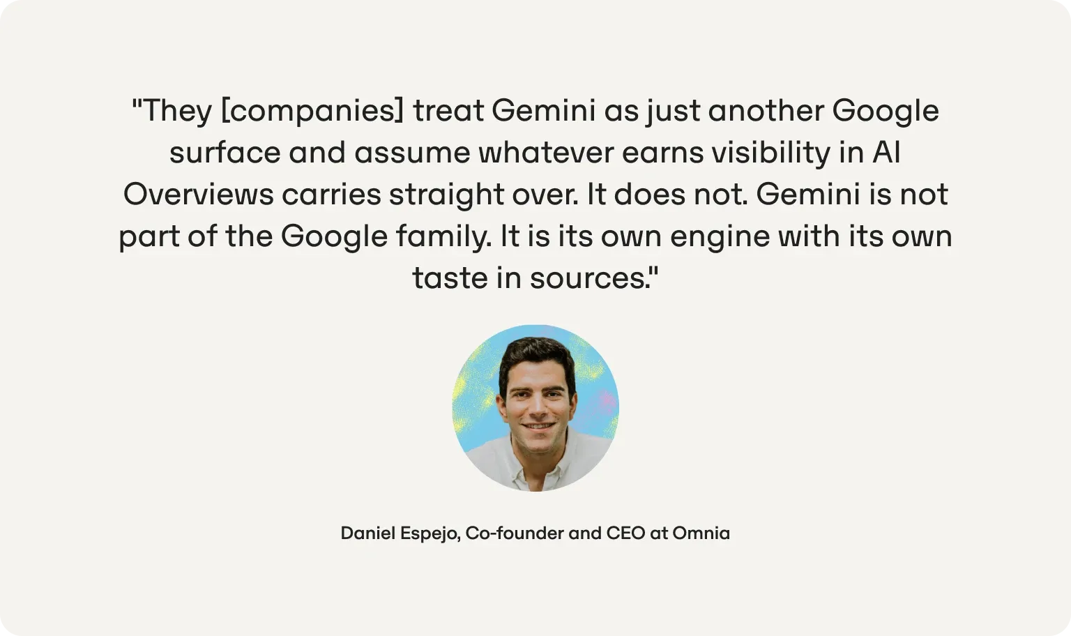 daniel espejo on gemini visibility