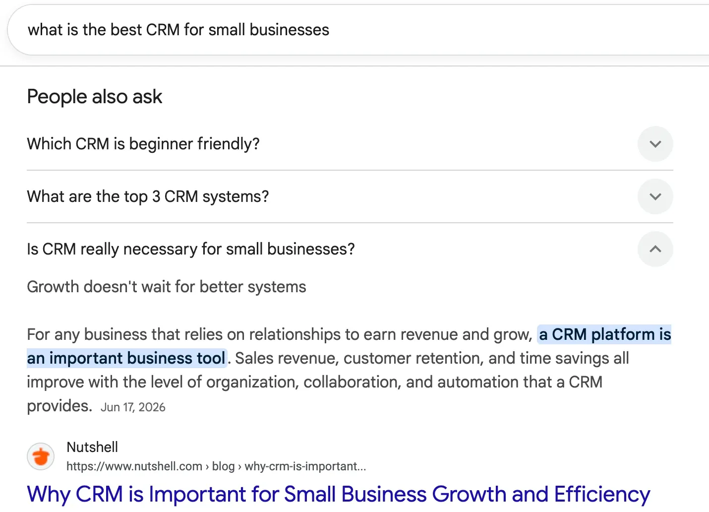 best crm for small businesses google search